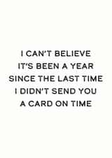 Late card created by Dog Came To Stay