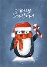 Cute Penguin Christmas Card created by AJ Creations