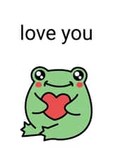 Love card with a frog created by OlgaEfimova.Designer