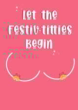 Festive titties Christmas card created by Coffee Cup Studio