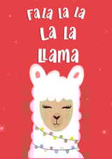 Christmas Festive Llama Card created by Coffee Cup Studio