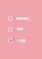 Send Your Loved One With This Funny Naughty or Nice Christmas Card created by Coffee Cup Studio