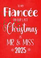 Classic Christmas Card - Last Christmas As Mr & Mrs - 2025 created by Louise Potton Designs