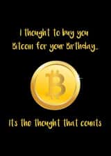 Bitcoin gift birthday card created by Mr. Incardible