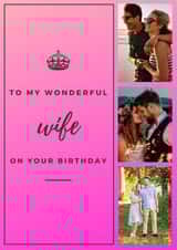 Personalised Birthday Photo Card created by Lovelier - to my wonderful wife