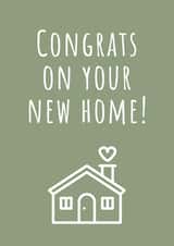 Cute New Home Card - House - Congrats On Your New Home created by A Bee's Designs