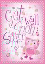 Lovely cute owl get well soon card. created by Rainbow Bee Creations
