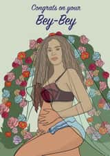 Bey-Bey Celeb Pregnancy Card created by Party Mountain Paper co.