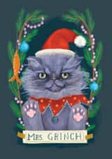 Mrs. Grinch. Christmas card created by Jolly Dragons