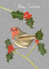 Robin Christmas Card 1001 created by Peach Paints
