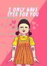Squid Game Anniversary Card Valentine Card created by Jude Patla 