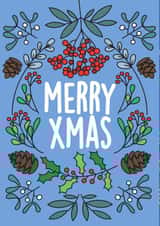 Pretty Plant Merry Xmas Card created by Thirty Mussels