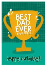Bright And Bold Trophy Birthday Card For The Bestest Dad Ever created by Amy Writes