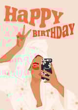 Peace out Happy Birthday Card 1000 created by Anna Victoriart