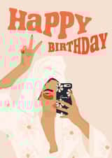 Peace out Happy Birthday Card 1001 created by Anna Victoriart