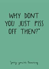 Sweary leaving card created by Audrey & Coco