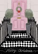 Merry Christmas London Townhouse card created by Doodling Bec