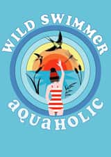 Wild swimmer Aquaholic created by Claire Beetham-Davies