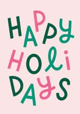 Cheerful Letters Happy Holidays card created by Jacqui Lee