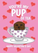 You're My Pup Of Tea Valentine's Day Card created by @Cupsie's Creations