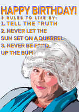 Miriam Margoyles Birthday Guidance created by The Dyslexic Artest