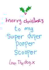 Funny Merry Christmas card from the dog  created by Rusty Pencil