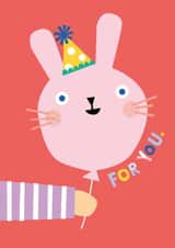 For you rabbit balloon created by Emily Spikings