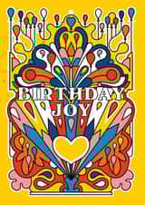 Pretty Birthday Card - Balloons - Birthday Joy created by Rebecca Strickson Ltd