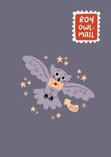 Roy OWL MAIL - Funny Owl Pun card created by Victoria Barron