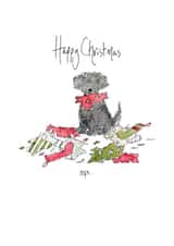 Oops - Happy Naughty Puppy Christmas - Christmas Card created by Kate Bond