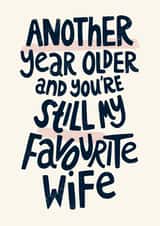 Favourite Wife Birthday Card created by Christine Cuddihy Illustration