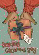Sending Christmas Joy Christmas card created by Tee Ansell Draws