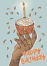 Happy birthday confetti card created by Tee Ansell Draws