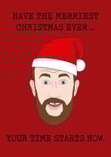 Little Alex Horne Taskmaster Christmas Card created by Little Spoon