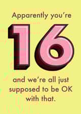 16th birthday daughter card created by Rosie Johnson Illustrates