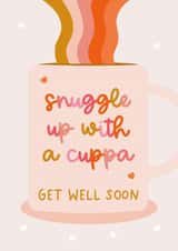 Snuggle up with a Cuppa Get Well Soon Card created by The Pattern Press