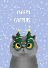 Funny cat. Merry Catmas ! created by Anastasia Ultramarin
