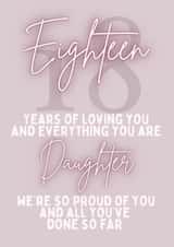 Daughter 18th Card created by Pretty Cute