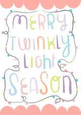 pastel twiinkly light christmas card created by ashleigh brown