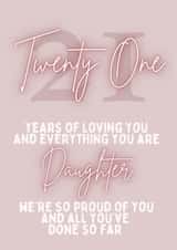 Daughter 21st Card created by Pretty Cute