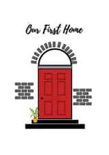Classic Front Door New Home Card - Red Door - Our First Home created by The Artful Bee