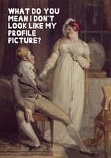 Vintage Painting Dating App Card created by Horsing Around