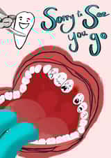 Sorry to See You Go Dental Leaving Card created by FarrowsHandmade