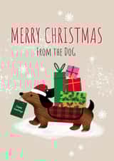 Merry Christmas Dashund dog created by Paper Valley Design Studio
