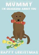 Mummy - Dog Mummy - Dog Parent - Im Crackers About You - Christmas Crackers - Pun - Cute - Pets - Christmas Card created by Rosie bees craft box