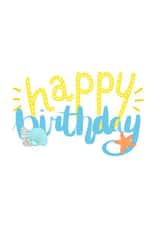 Happy birthday seaside theme card 1001 created by Axel's Playroom