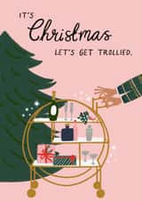Festive Christmas - Drinks trolley- Drink- Merry Christmas- Alcohol  created by Jennifer Protheroe