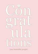 Congratulations Beautiful People - Simple wedding or engagement card created by Anna Wardle