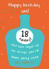 Son 18 birthday card created by Fly high art