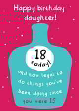 Daughter 18th birthday card created by Fly high art